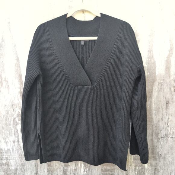 Banana Republic Italian Wool Cashmere Blend V Neck Tunic Sweater Women's Small - Picture 1 of 8